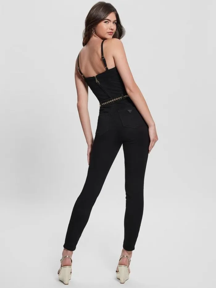 Women GUESS Jeans and Denim GBelt Denim Jumpsuit Tint yel