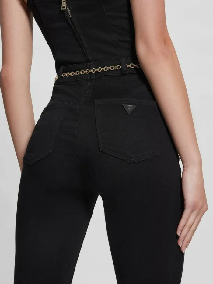 Women GUESS Jeans and Denim GBelt Denim Jumpsuit Tint yel