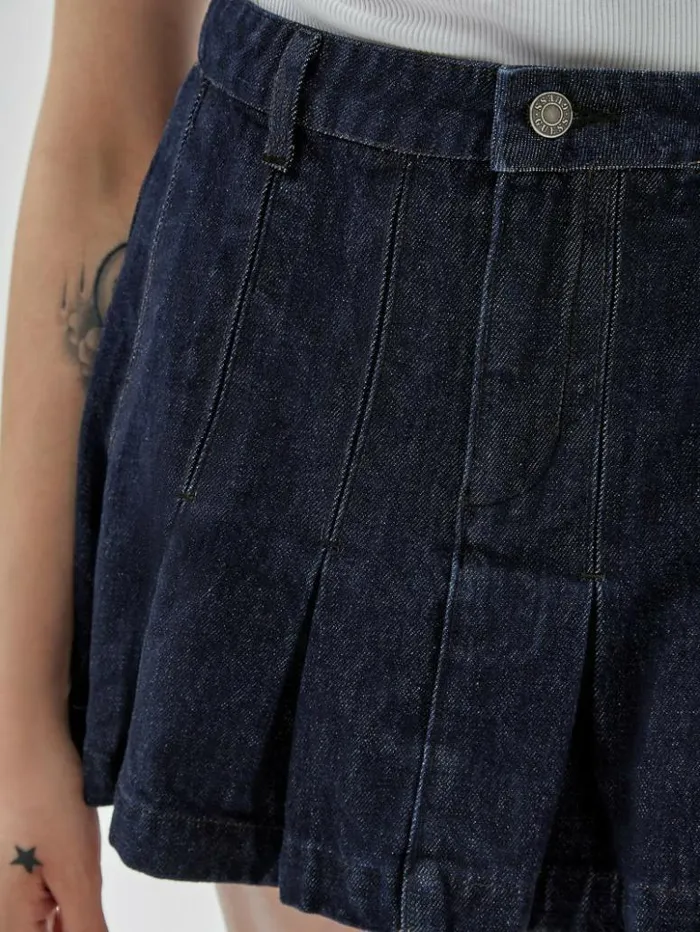 Women GUESS Jeans and Denim GUESS Originals Denim Tennis Skirt Go Pleated Dark Wash Women GUESS Jeans and Denim GUESS Originals Denim Tennis Skirt Go Pleated Dark Wash