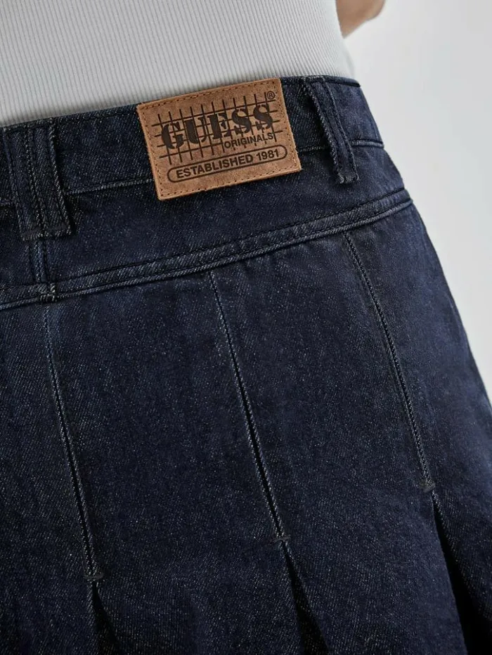 Women GUESS Jeans and Denim GUESS Originals Denim Tennis Skirt Go Pleated Dark Wash Women GUESS Jeans and Denim GUESS Originals Denim Tennis Skirt Go Pleated Dark Wash