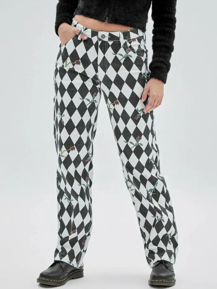 Women GUESS Jeans and Denim GUESS Originals Diamond Carpenter Jeans Jet Black Multi Women GUESS Jeans and Denim GUESS Originals Diamond Carpenter Jeans Jet Black Multi