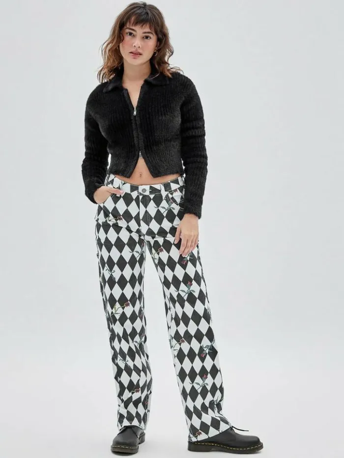 Women GUESS Jeans and Denim GUESS Originals Diamond Carpenter Jeans Jet Black Multi Women GUESS Jeans and Denim GUESS Originals Diamond Carpenter Jeans Jet Black Multi