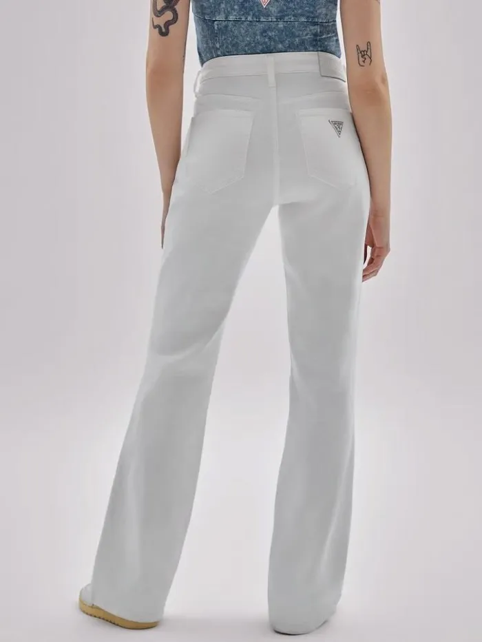 Women GUESS Jeans and Denim GUESS Originals Kit Bootcut Jeans Go Aged White Wash Women GUESS Jeans and Denim GUESS Originals Kit Bootcut Jeans Go Aged White Wash