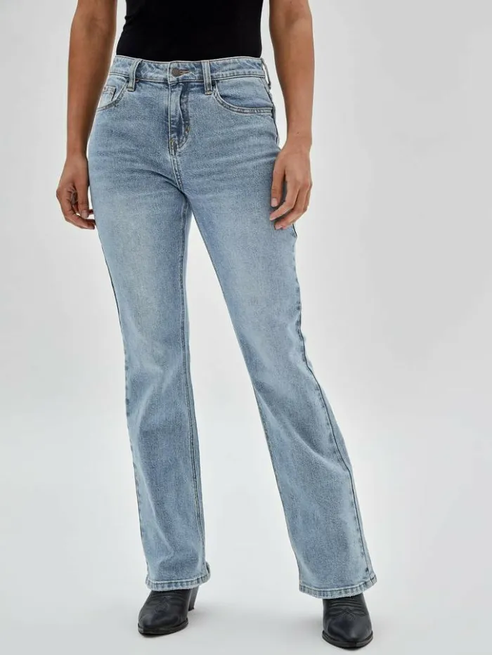 Women GUESS Jeans and Denim GUESS Originals Kit Bootcut Jeans Go Leo Lt Wash