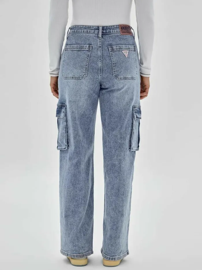 Women GUESS Jeans and Denim GUESS Originals Kit Cargo Jeans Go Donna Medium Wash Women GUESS Jeans and Denim GUESS Originals Kit Cargo Jeans Go Donna Medium Wash