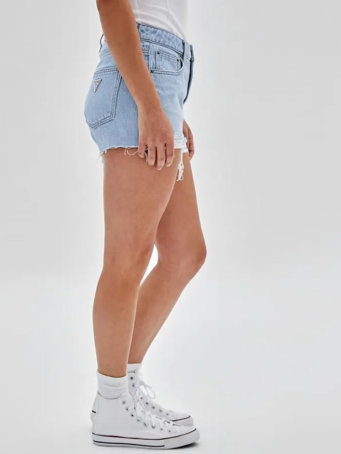Women GUESS Jeans and Denim GUESS Originals Kit Destroyed Denim Shorts Go Fez Lt Wash Women GUESS Jeans and Denim GUESS Originals Kit Destroyed Denim Shorts Go Fez Lt Wash