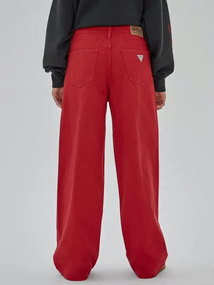Women GUESS Jeans and Denim GUESS Originals Kit Wide Leg Carpenter Jeans Go Chili Red Wash Women GUESS Jeans and Denim GUESS Originals Kit Wide Leg Carpenter Jeans Go Chili Red Wash