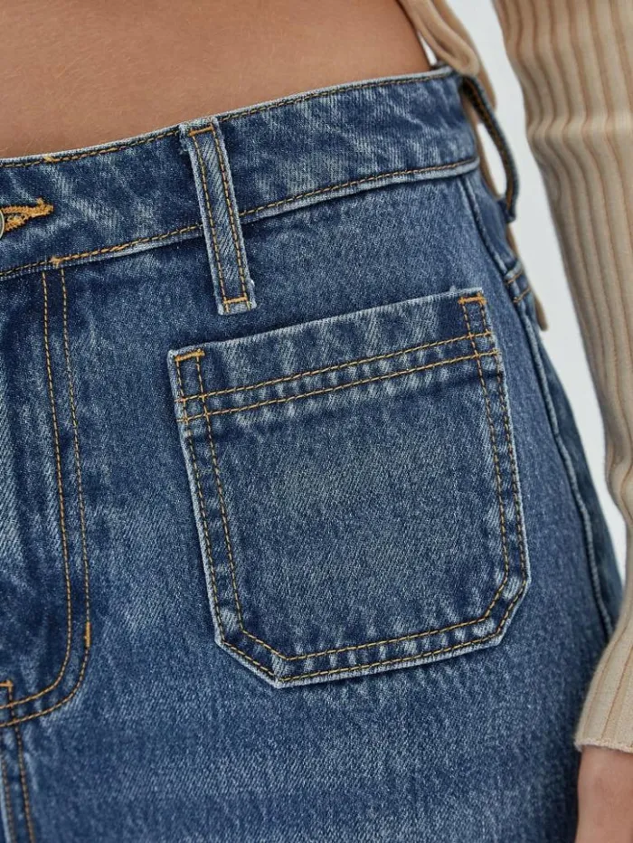 Women GUESS Jeans and Denim GUESS Originals Patch Pocket Wide Leg Jeans Go Astrid Medium Wash Women GUESS Jeans and Denim GUESS Originals Patch Pocket Wide Leg Jeans Go Astrid Medium Wash