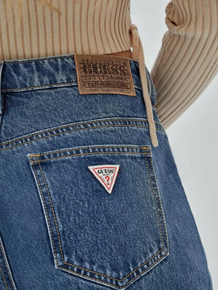 Women GUESS Jeans and Denim GUESS Originals Patch Pocket Wide Leg Jeans Go Astrid Medium Wash Women GUESS Jeans and Denim GUESS Originals Patch Pocket Wide Leg Jeans Go Astrid Medium Wash
