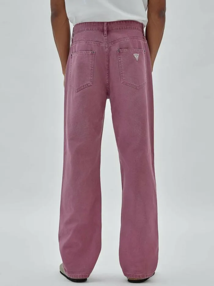 Women GUESS Jeans and Denim GUESS Originals Relaxed Canvas Pants Distressed Damson Multi Women GUESS Jeans and Denim GUESS Originals Relaxed Canvas Pants Distressed Damson Multi