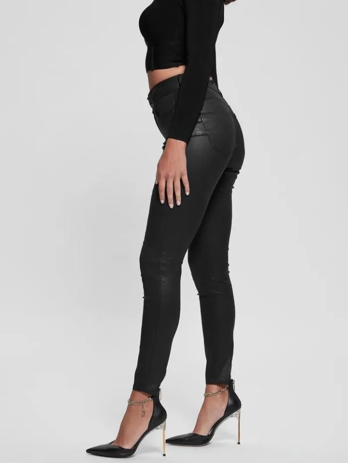 Women GUESS Jeans and Denim HighRise Shape Up Jeans Coated Black
