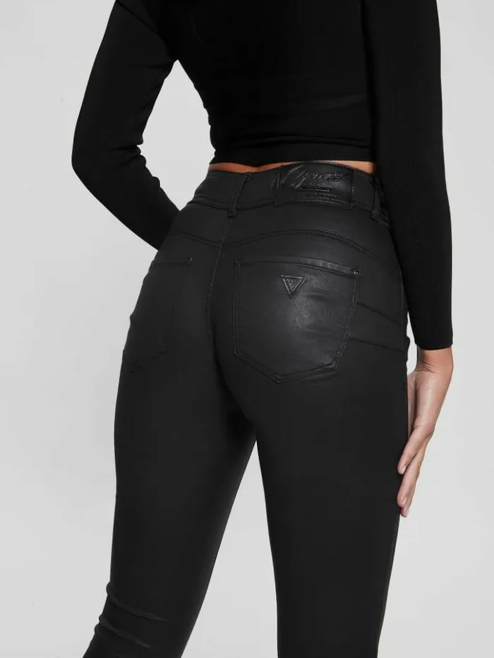 Women GUESS Jeans and Denim HighRise Shape Up Jeans Coated Black