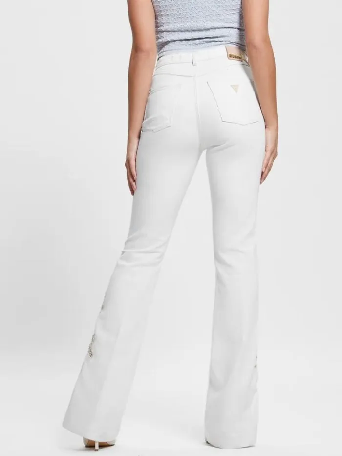 Women GUESS Jeans and Denim Pop 03970s Floral Applique Flared Jeans Passionates Women GUESS Jeans and Denim Pop 03970s Floral Applique Flared Jeans Passionates