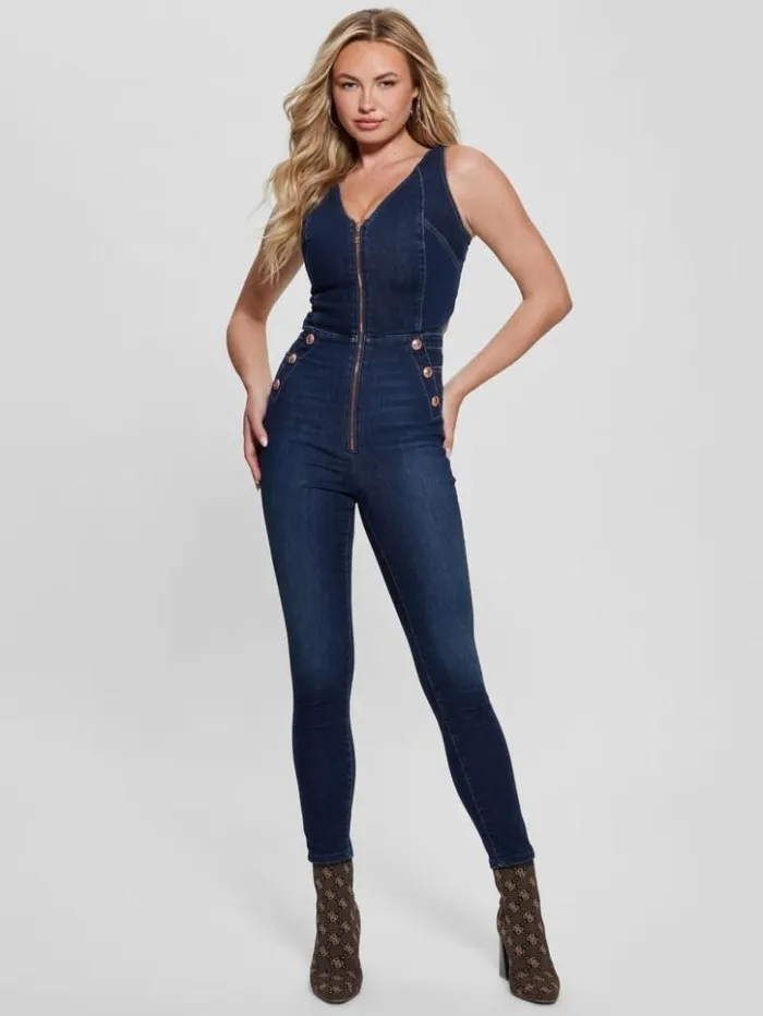Women GUESS Jeans and Denim Reina Denim Jumpsuit Plume Dark