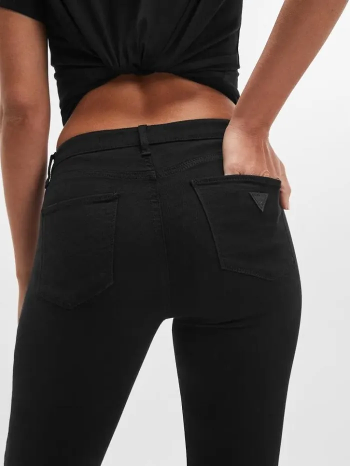 Women GUESS Jeans and Denim Sexy Curve MidRise Skinny Jeans Overdye Black