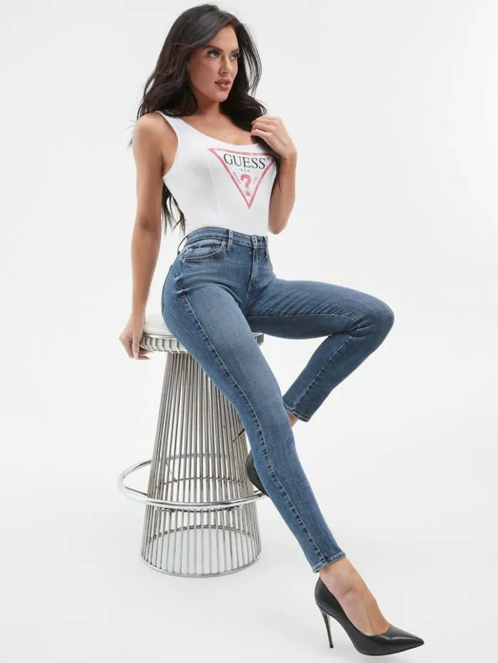 Women GUESS Jeans and Denim Sexy Curve Skinny Jeans Blue Fog Wash