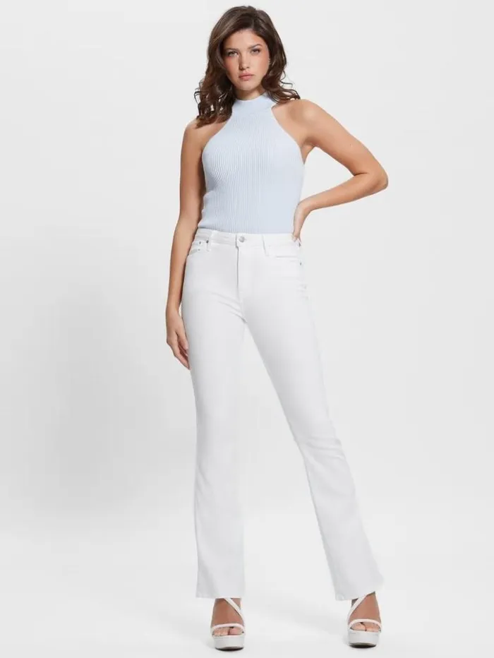 Women GUESS Jeans and Denim Sexy Flared Jeans Pure White