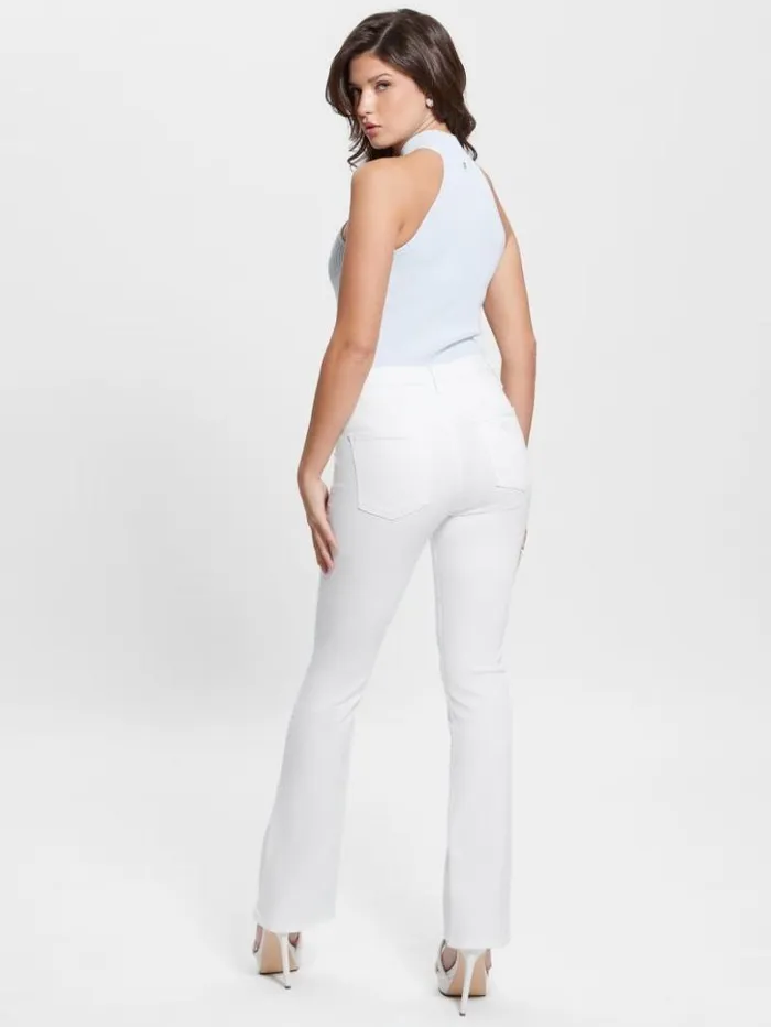 Women GUESS Jeans and Denim Sexy Flared Jeans Pure White