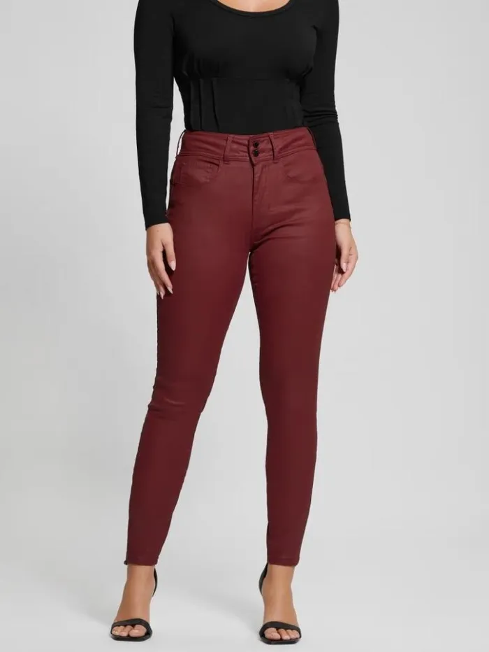 Women GUESS Jeans and Denim Shape Up HighRise Skinny Jeans Harrogate Tahiti Red