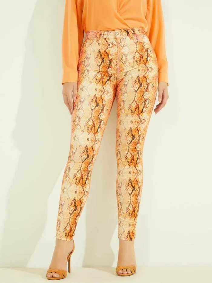 Women GUESS Jeans and Denim Snakeskin Stiletto No 97 Denim Pant Sonora Skin