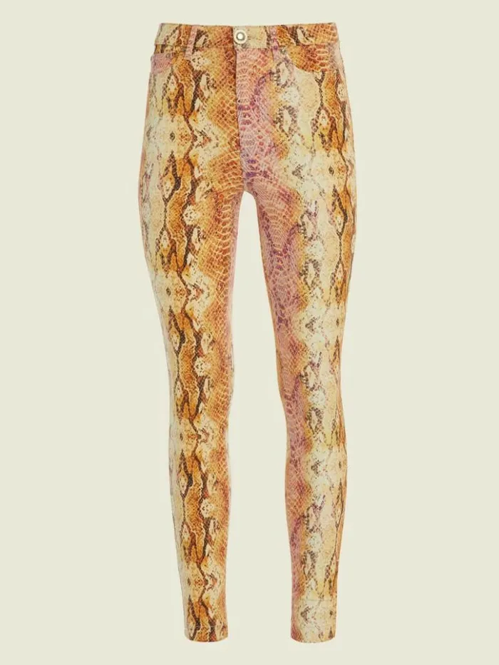 Women GUESS Jeans and Denim Snakeskin Stiletto No 97 Denim Pant Sonora Skin