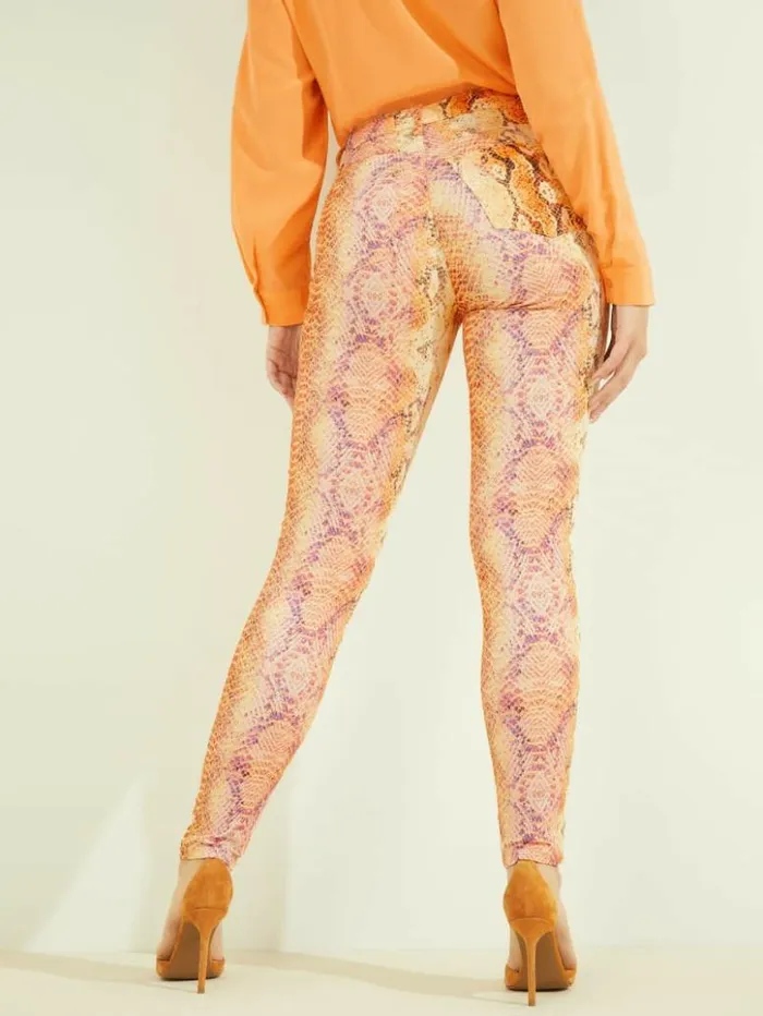 Women GUESS Jeans and Denim Snakeskin Stiletto No 97 Denim Pant Sonora Skin