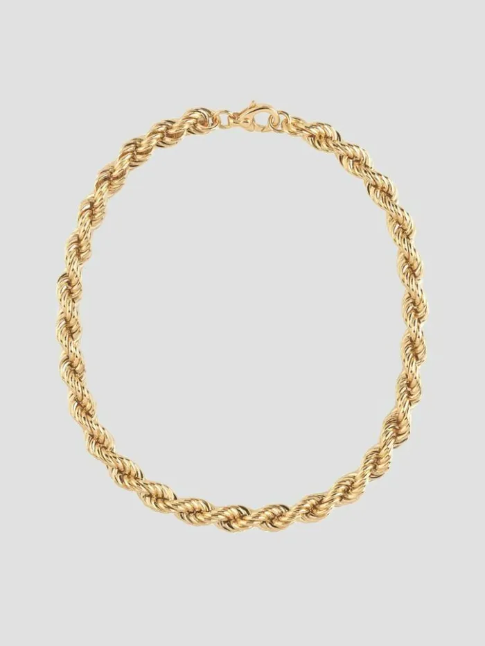 Women GUESS Jewelry GoldTone Rope Chain Necklace Yellow Gold