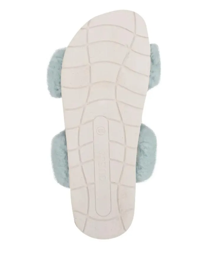 Women GUESS Sandals Fabin FauxFur Sandal Blue