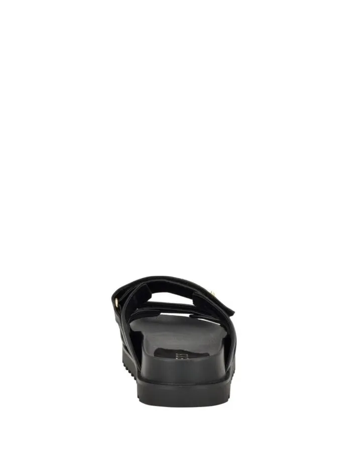 Women GUESS Sandals Fabulon TwoStrap Slides Black 001
