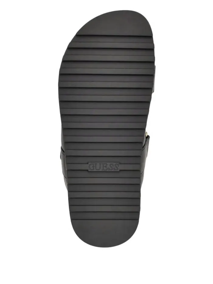 Women GUESS Sandals Fabulon TwoStrap Slides Black 001