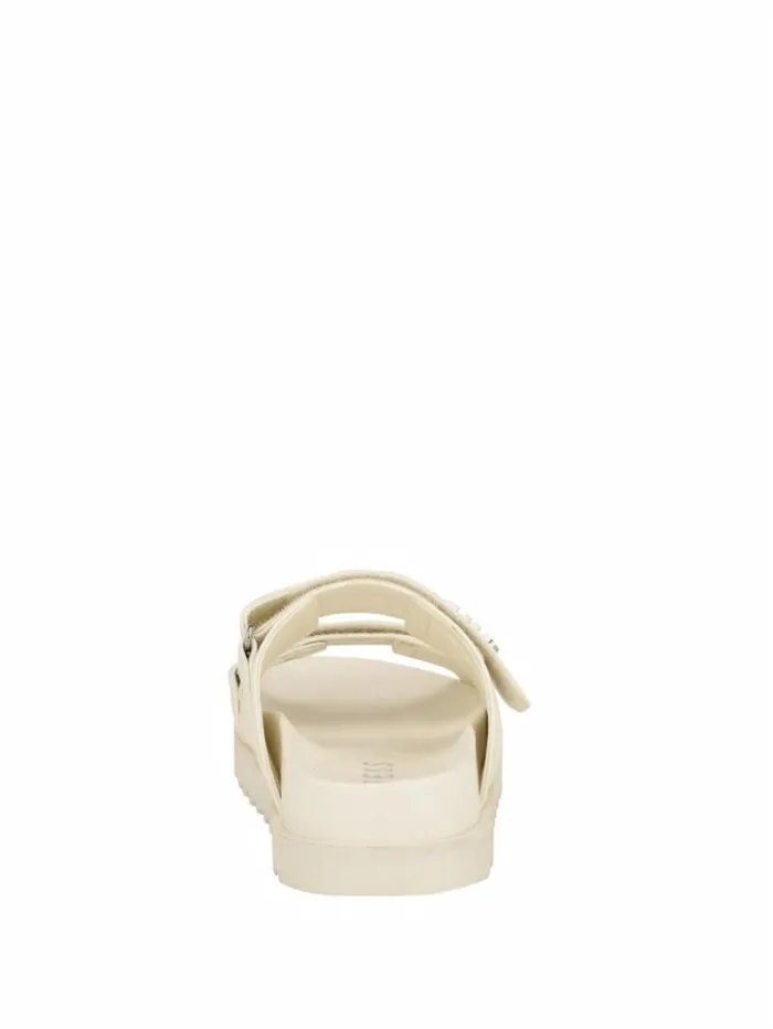 Women GUESS Sandals Fabulon TwoStrap Slides Ivory 150
