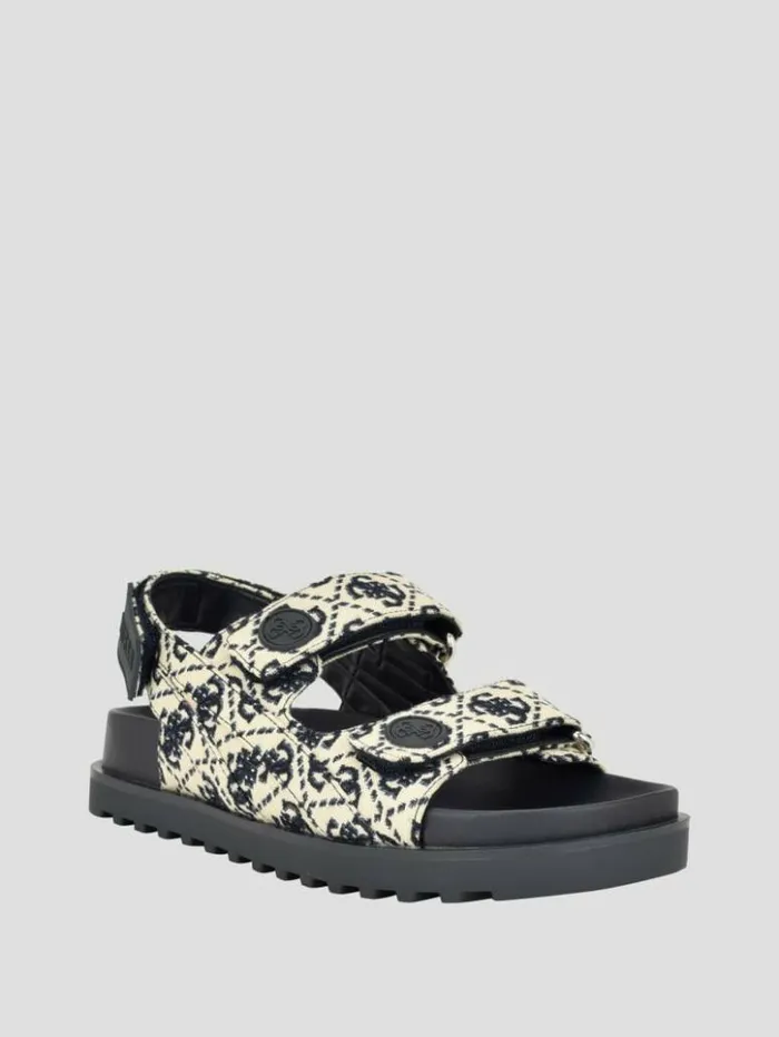Women GUESS Sandals Fadey Signature Sandals Dark Blue 400