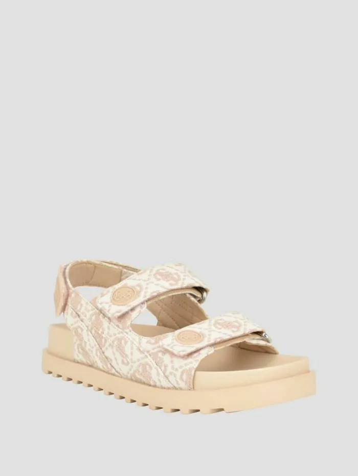 Women GUESS Sandals Fadey Signature Sandals Light Pink 680