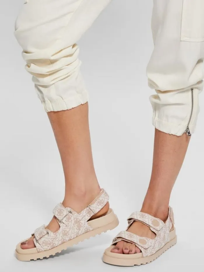 Women GUESS Sandals Fadey Signature Sandals Light Pink 680