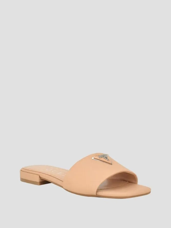 Women GUESS Sandals Tamed Triangle Sandals Light Natural 110