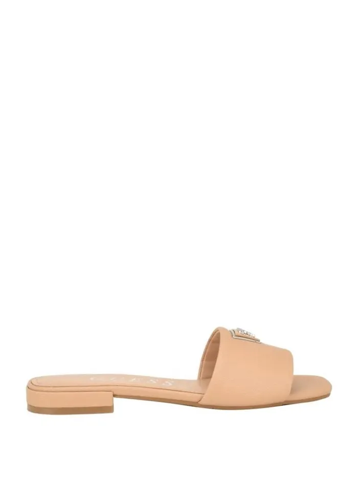 Women GUESS Sandals Tamed Triangle Sandals Light Natural 110