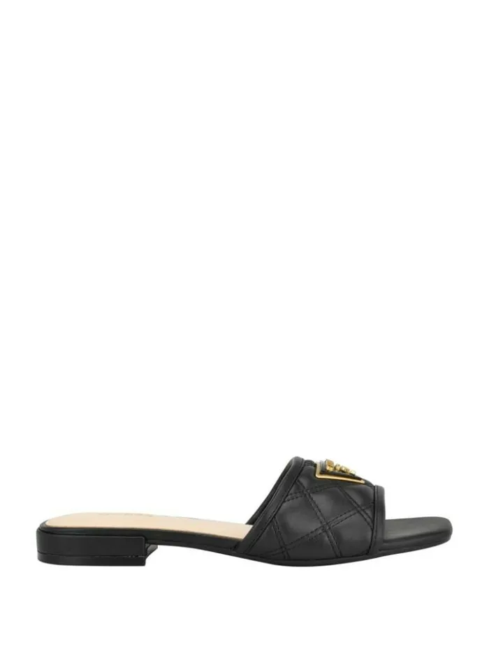 Women GUESS Sandals Tameli Icon Slide Sandals Black 001