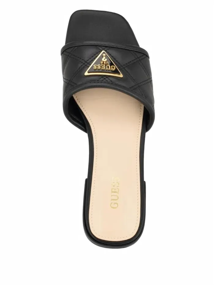Women GUESS Sandals Tameli Icon Slide Sandals Black 001