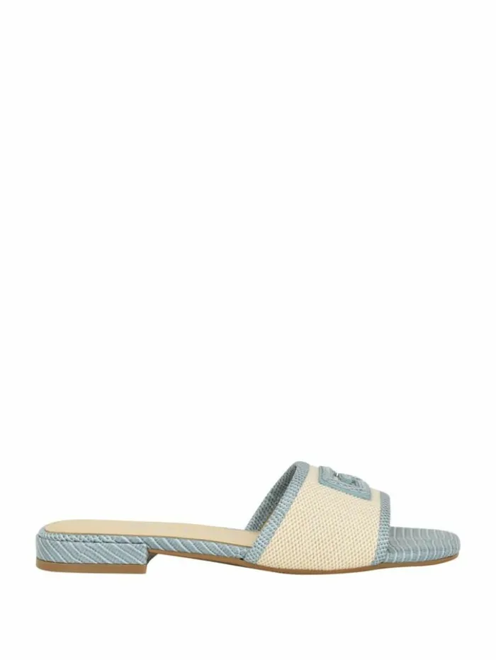 Women GUESS Sandals Tampa Signature G Sandals Light Blue