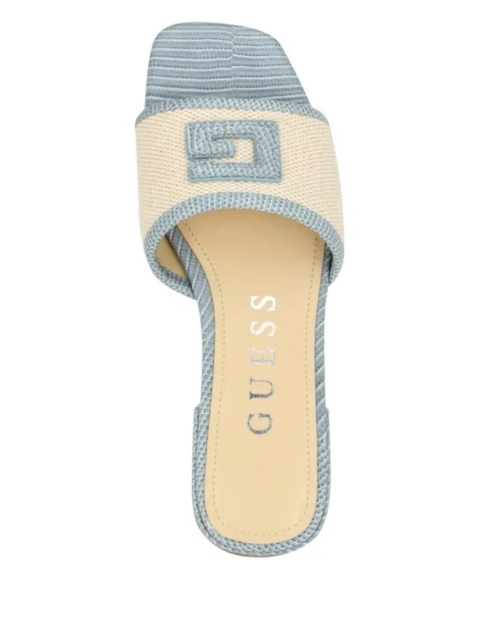 Women GUESS Sandals Tampa Signature G Sandals Light Blue