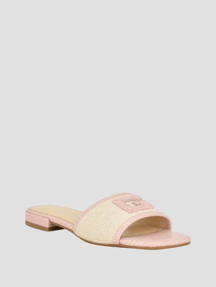 Women GUESS Sandals Tampa Signature G Sandals Light Natural 110
