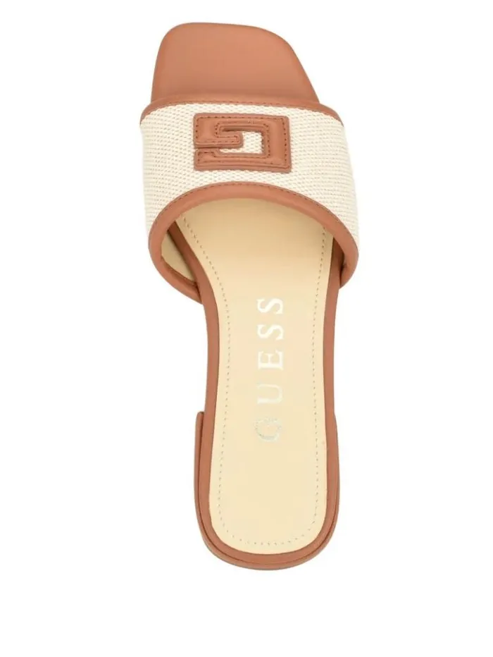 Women GUESS Sandals Tampa Signature G Sandals Medium Natural 101