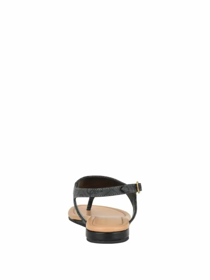 Women GUESS Sandals Unali Thong Sandals Black 001