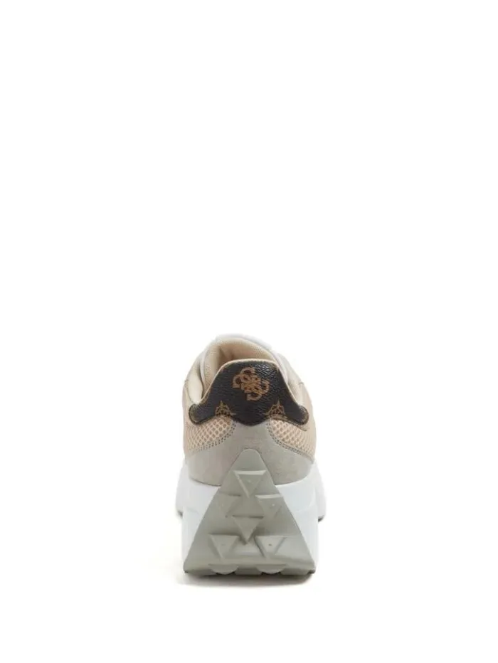 Women GUESS Sneakers Calebb Logo Print Sneakers Medium Natural Logo