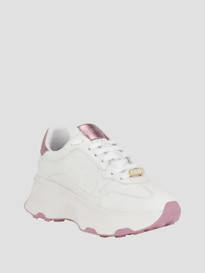 Women GUESS Sneakers Calebb Signature Sneakers White Logo