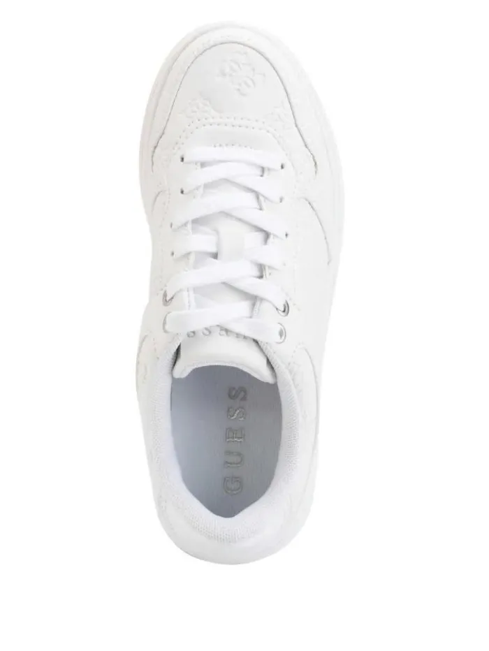 Women GUESS Sneakers Cleva Logo LowTop Sneakers Wht Floral