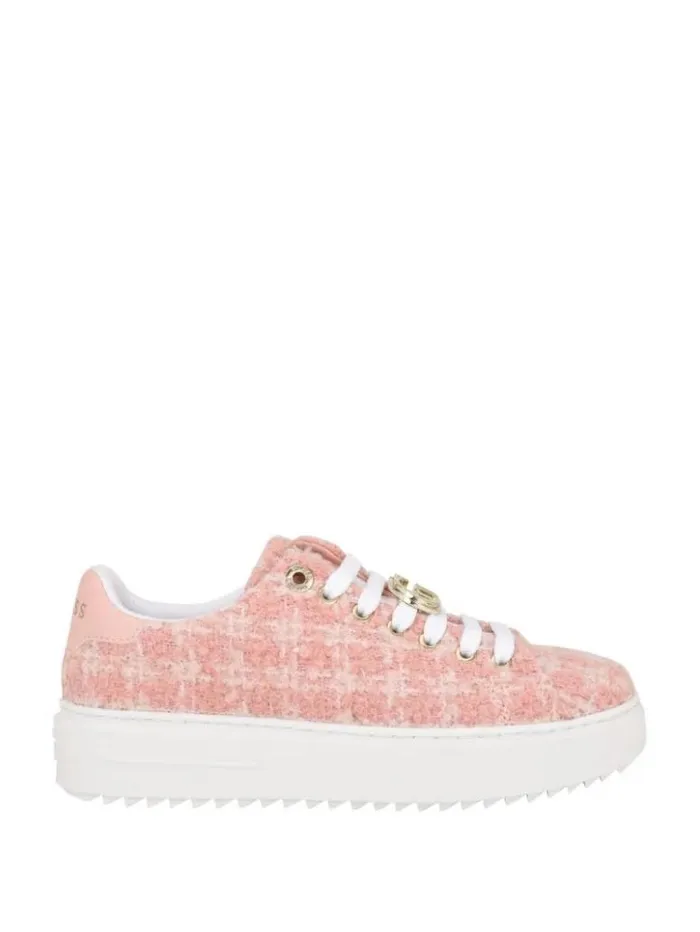 Women GUESS Sneakers Denesa LowTop Tweed Sneakers Medium Pink