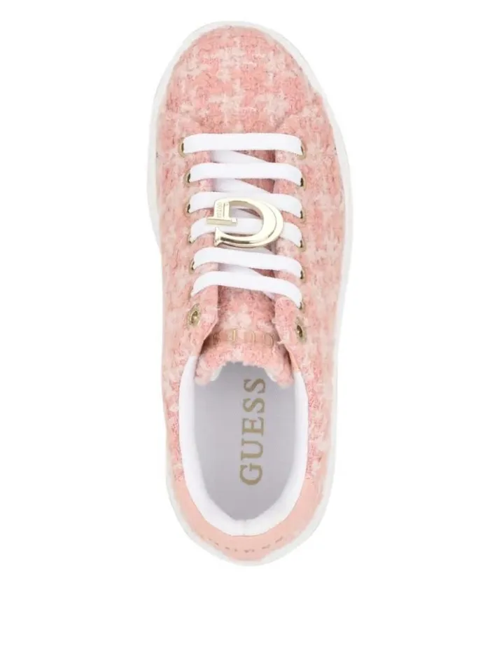 Women GUESS Sneakers Denesa LowTop Tweed Sneakers Medium Pink