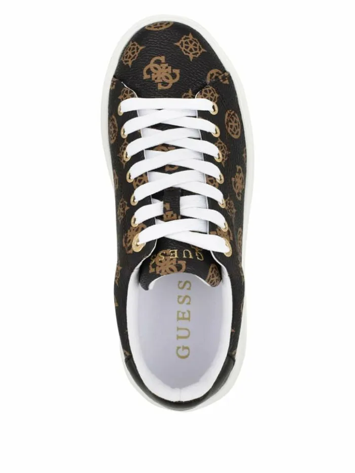 Women GUESS Sneakers Denesa Peony LowTop Sneakers Medium Brown