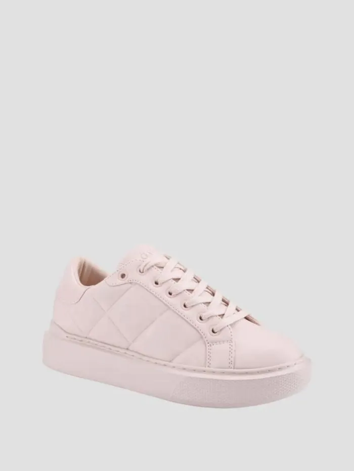 Women GUESS Sneakers Hilan Quilted LowTop Sneakers Light Pink 680